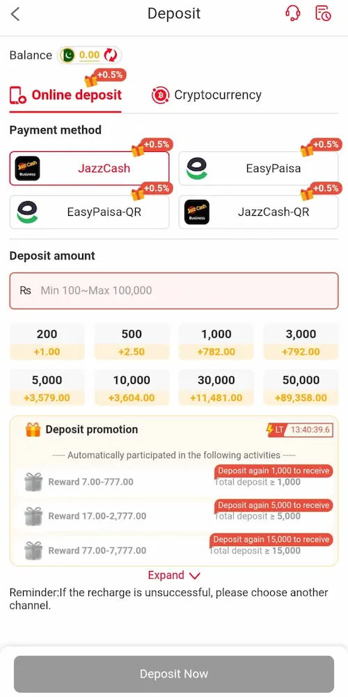 x777 game deposit
